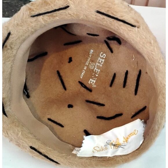 Vintage 1960s Saks Fifth Avenue Fur Felt Hat by Selene Italy - Picture 5 of 5